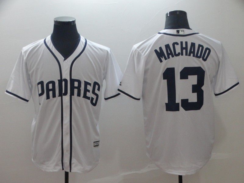 2019 MLB Men San Diego Padres #13 Machado white game Jerseys->san diego padres->MLB Jersey